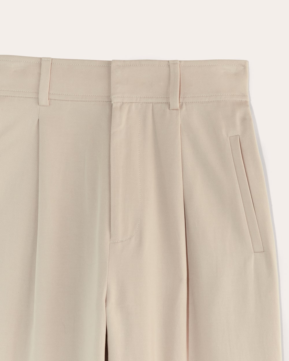 The Draper Pleated Pant in Buttersmooth | Sandstone | 32" Inseam