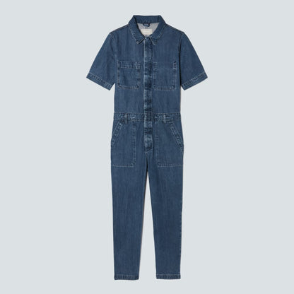 The Supersoft Jean Coverall | Work Blue