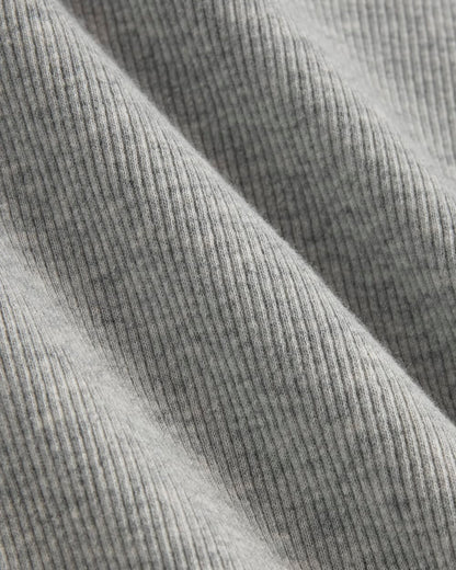 The Luxe Rib Long-Sleeve Crew | Washed Heathered Grey