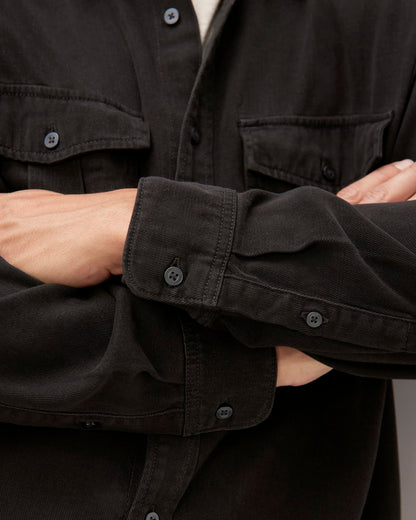 The Utility Shirt Jacket in Buttersoft | Black
