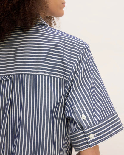 The Daytripper Dress | Dark Navy / White