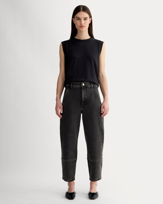 The Utility Barrel Jean | Washed Black | Regular