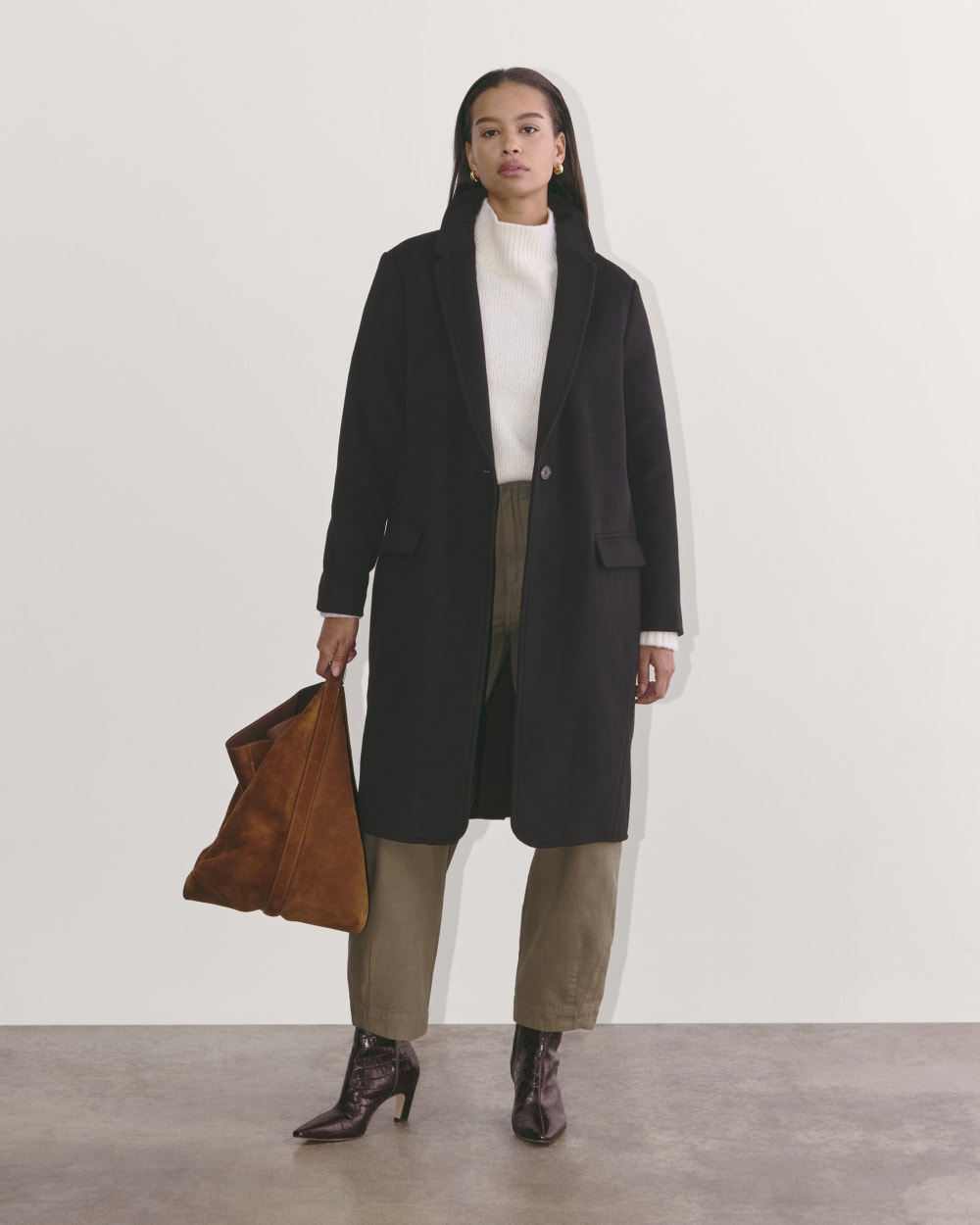 The Topcoat in Wool | Black