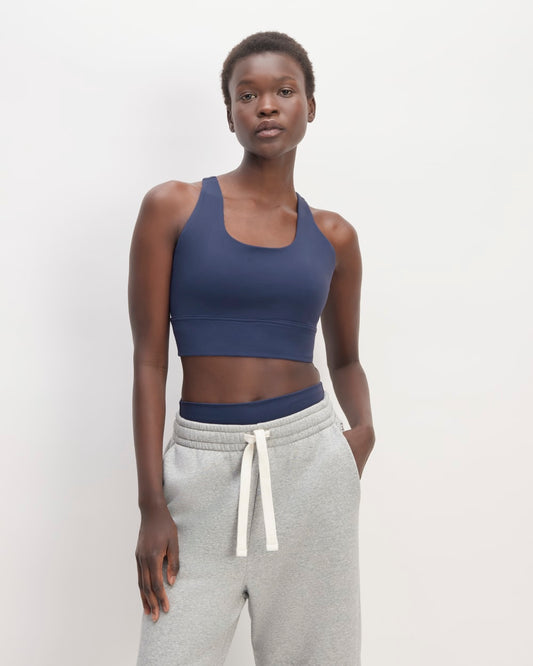 The Perform Longline Bra | Ocean Blue