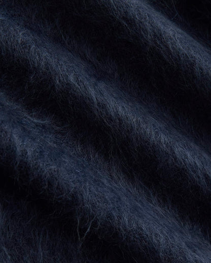 Lush Cashmere Cropped Polo Sweater | Starry Navy