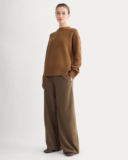 The Cotton Honeycomb Square Crew | Toffee