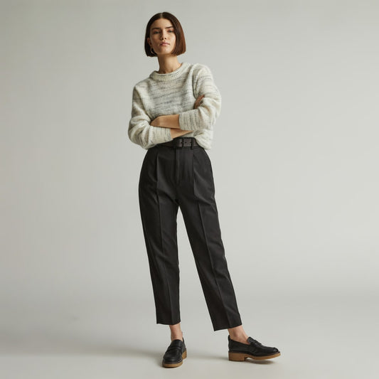 The Draper Tapered Pant in Buttersmooth | Black