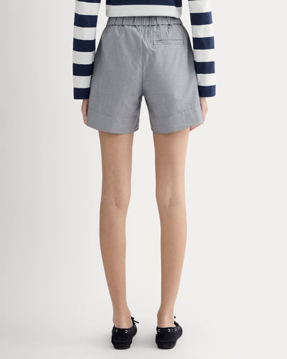 The Easy Short | Dark Denim Pinstripe