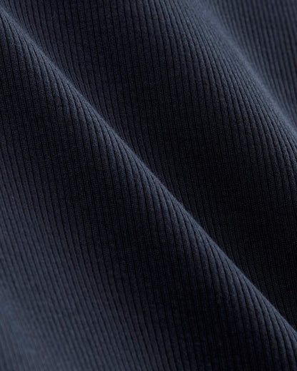 The Luxe Rib Funnel-Neck Tank | Navy