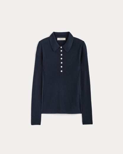 The Polo in Ultrasoft Merino | Navy