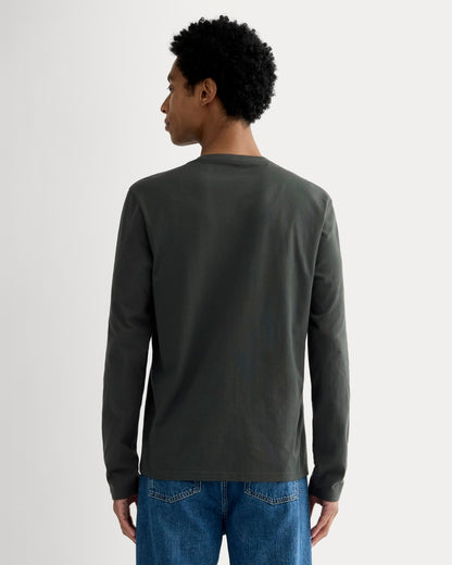 The Essential Organic Long-Sleeve Tee | Washed Black
