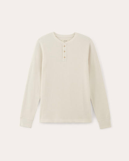 The Waffle Long-Sleeve Henley | Bone