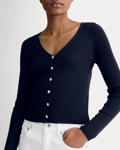 The Cardigan in Ultrasoft Merino | Navy