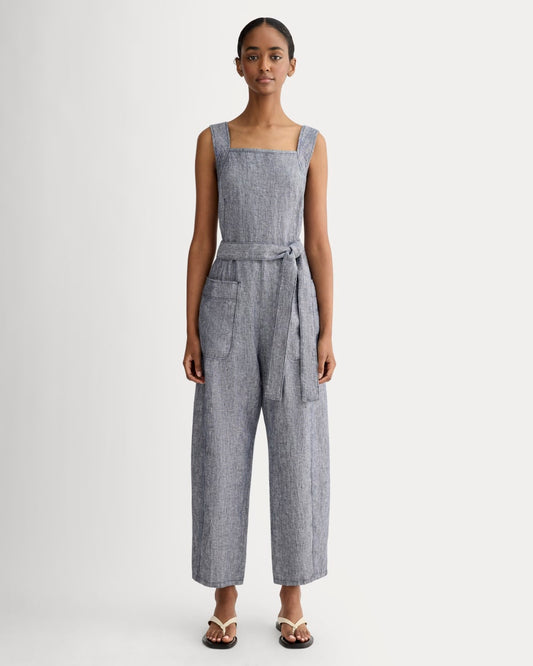 The Utility Coverall in Linen | Navy Chambray
