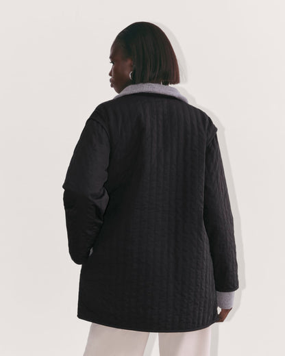 The Midi Quilted Liner | Black