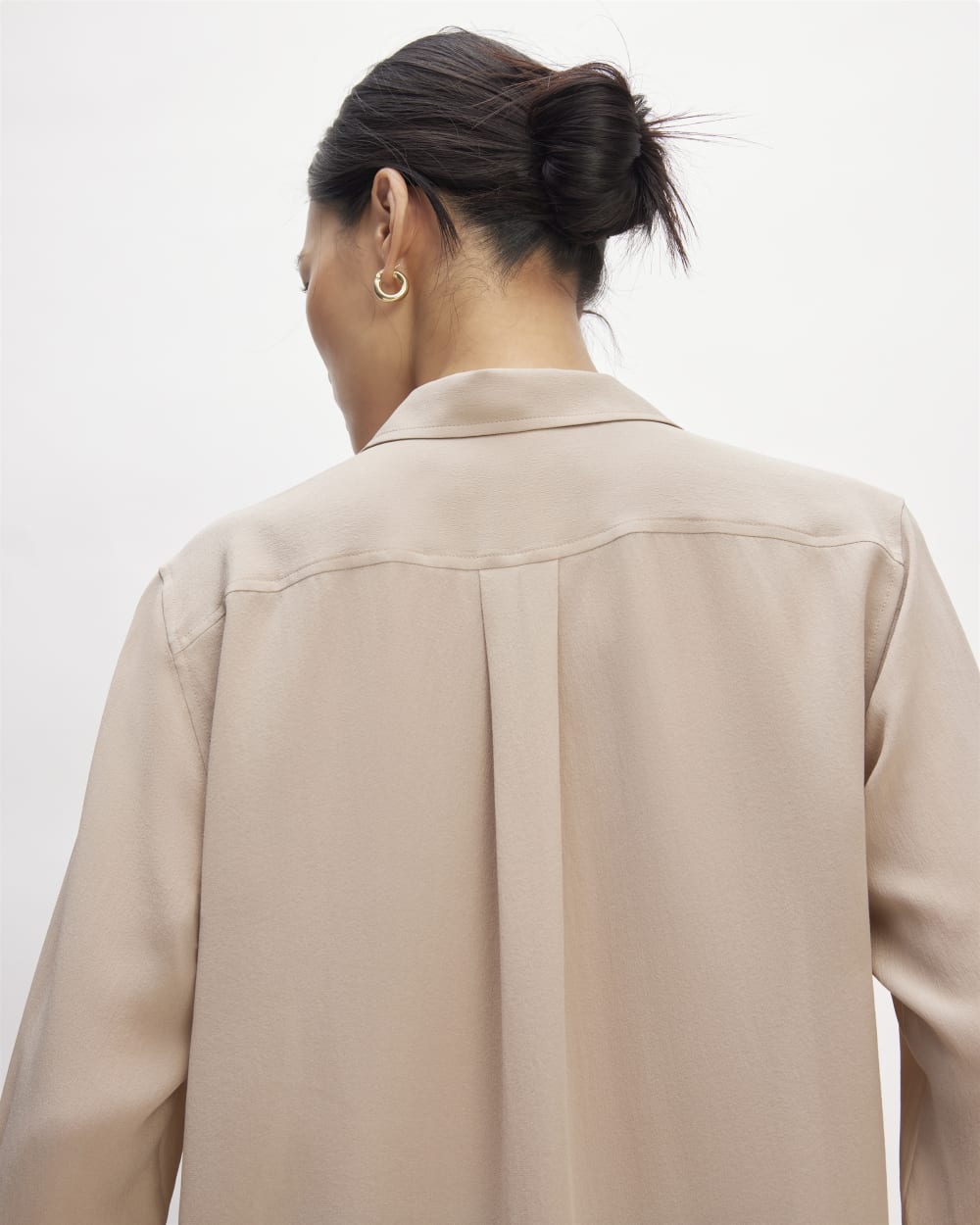 The Utility Shirt in Washable Silk | Burnt Sugar