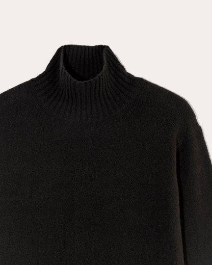 The Sweater Dress in Plush Cotton | Black