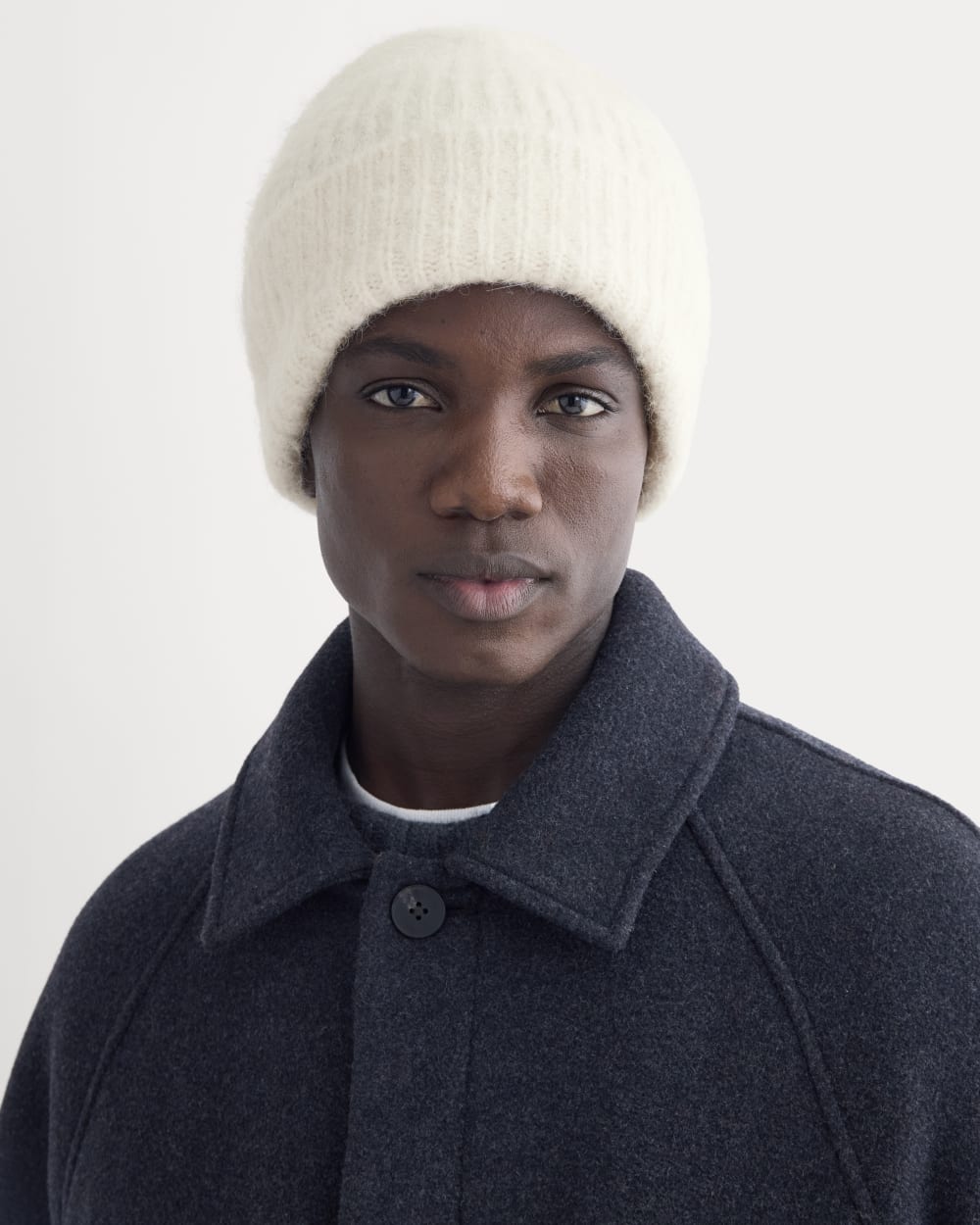 Plush Alpaca Beanie | Bone