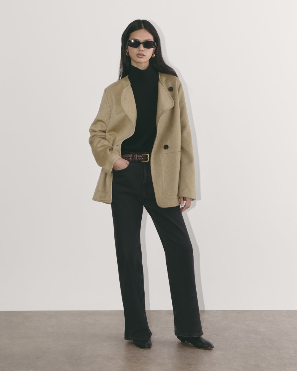 The October Coat | Dark Heathered Camel