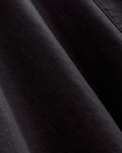 The Seamed Dress in Stretch Linen | Black