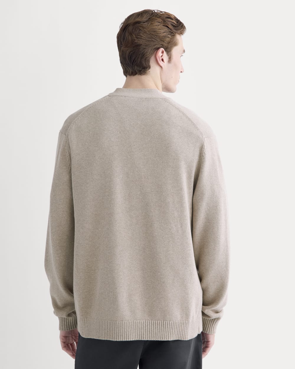 The Classic Cardigan in Everyday Cotton | Heathered Oatmeal