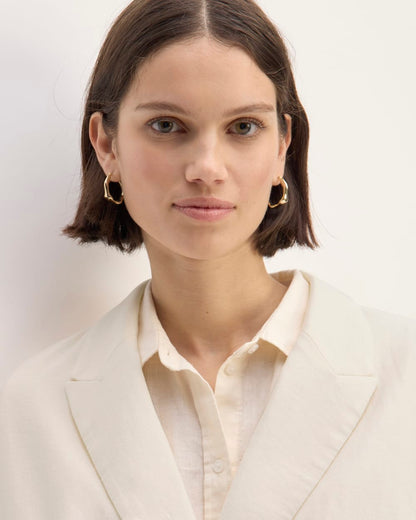 The Linen Double Breasted Blazer | Bone