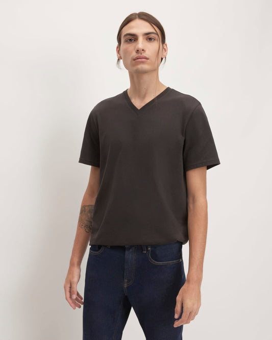 The Organic Cotton V-Neck Tee | Black