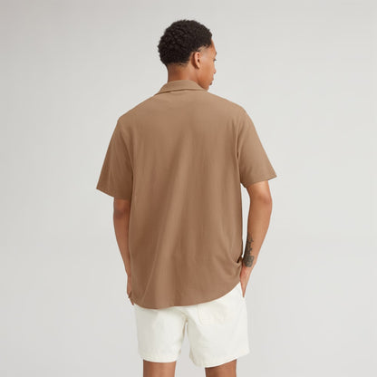 The Pique Short-Sleeve Shirt | Toasted Coconut