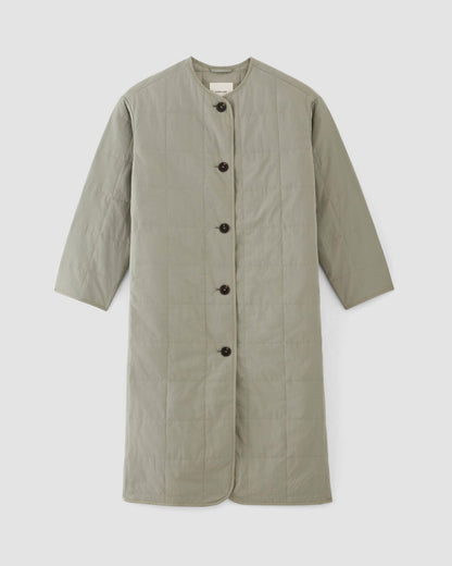 The ReNew Quilted Long Liner | Sage Green