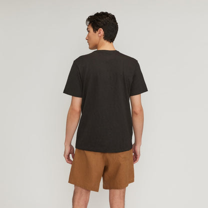 The Cotton Slub Henley | Black