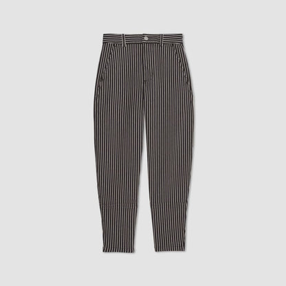The Utility Barrel Pant | Black / Bone | Regular