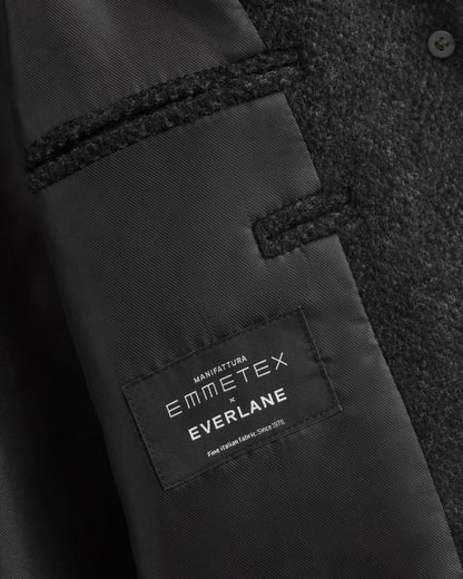 Italian Car Coat | Carbone/Black