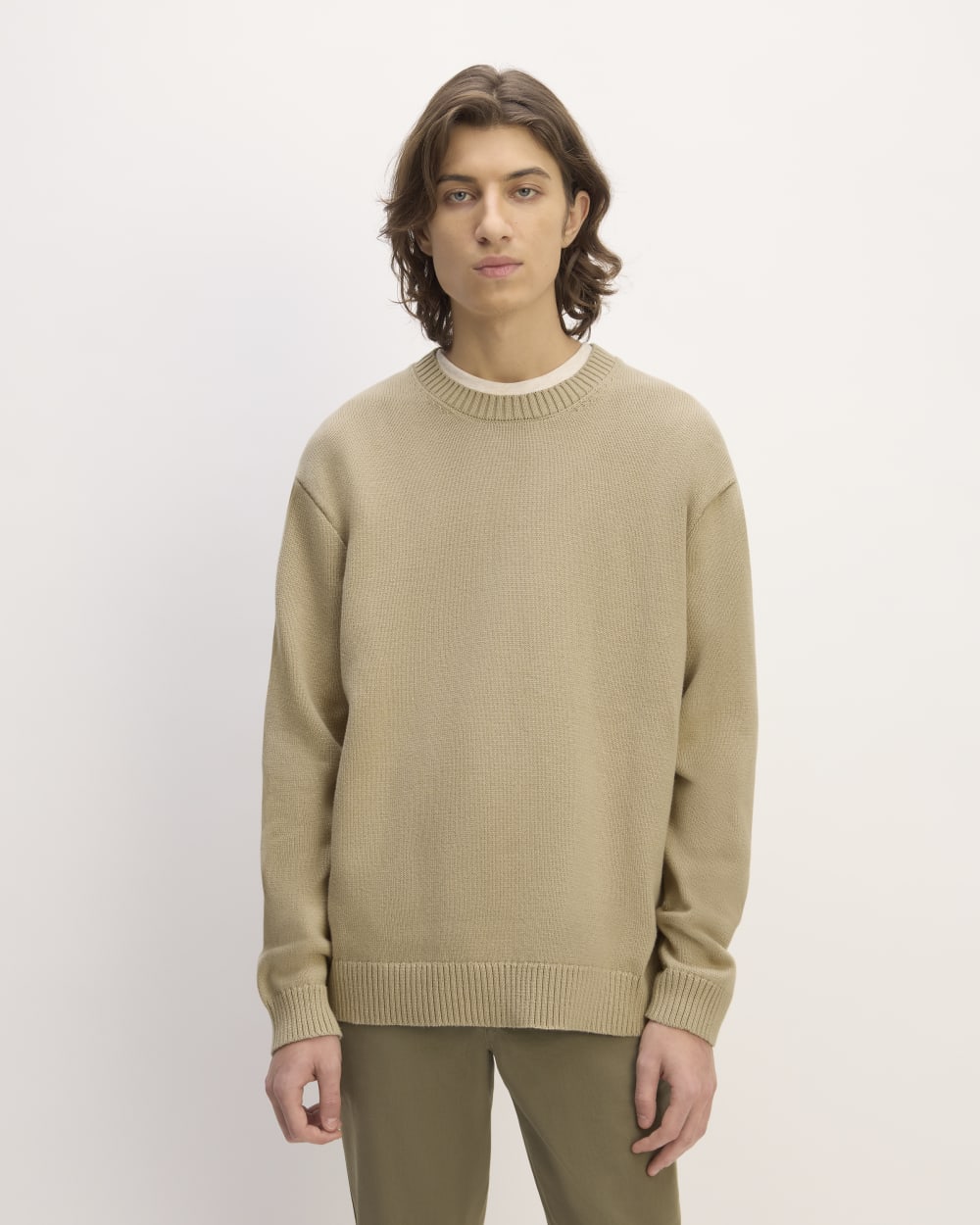 The Classic Sweater in Everyday Cotton | Trench Coat Khaki
