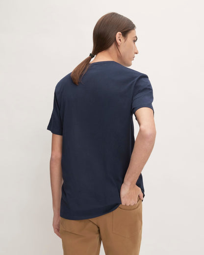 The Organic Cotton V-Neck Tee | Deep Navy