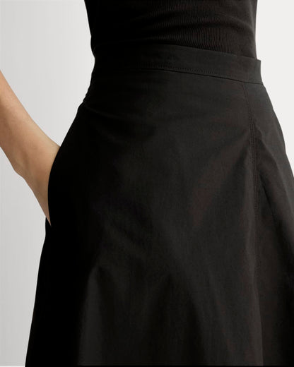 The Midi Skirt in Ultrasoft Cotton | Black