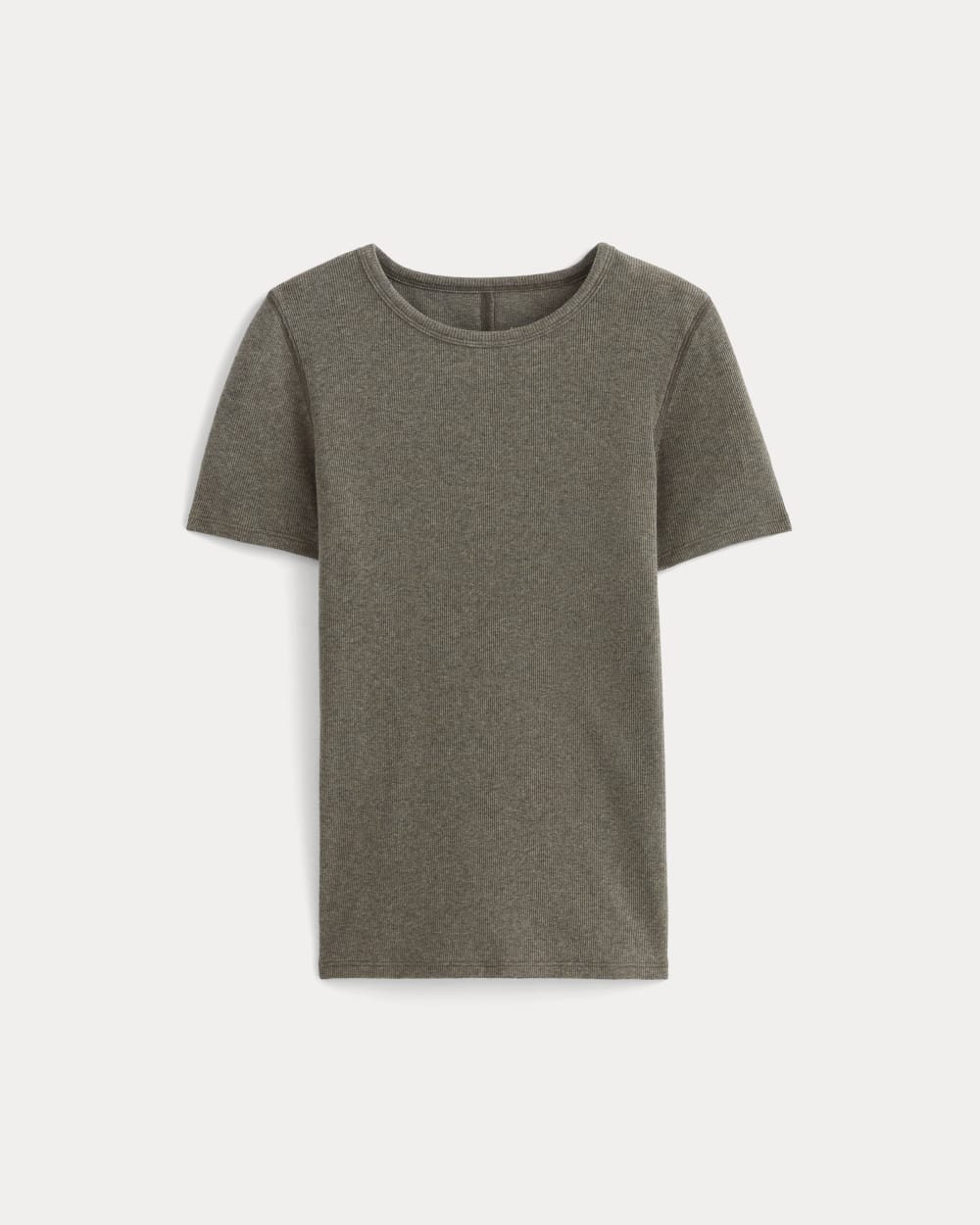 The Luxe Rib Crew | Heathered Fatigue