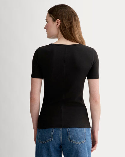 The Luxe Rib Crew | Black