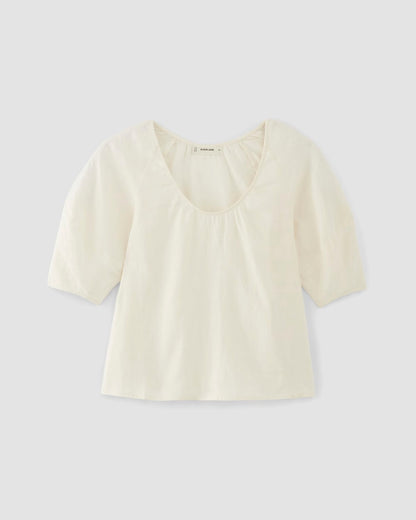 The Scoop Top in Linen | Bone
