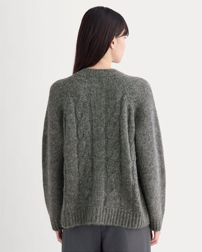 Cloud Cable Cardigan | Heather Charcoal