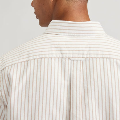 The Organic Short Sleeve Oxford Shirt | Sahara / Off-White