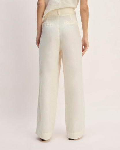 The Linen Way-High® Drape Pant  | Bone