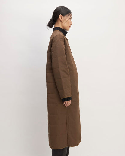 The ReNew Quilted Long Liner | Cocoa
