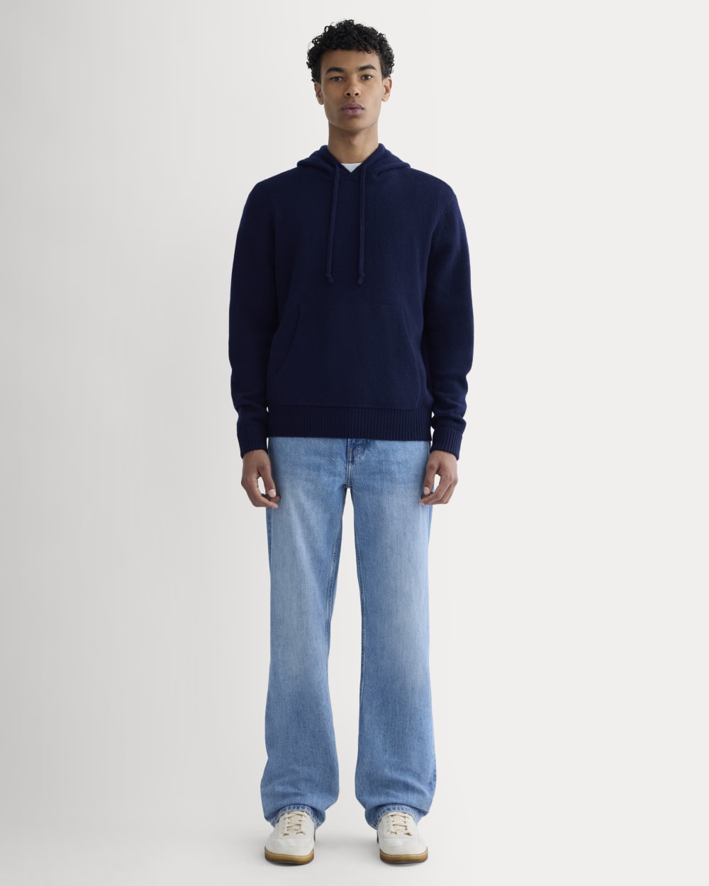 The Felted Merino Hoodie | Deep Navy