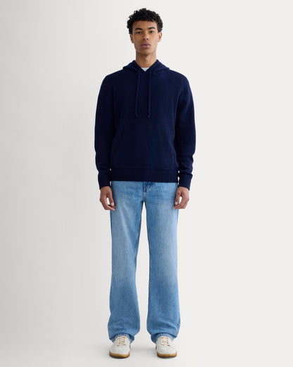 The Felted Merino Hoodie | Deep Navy