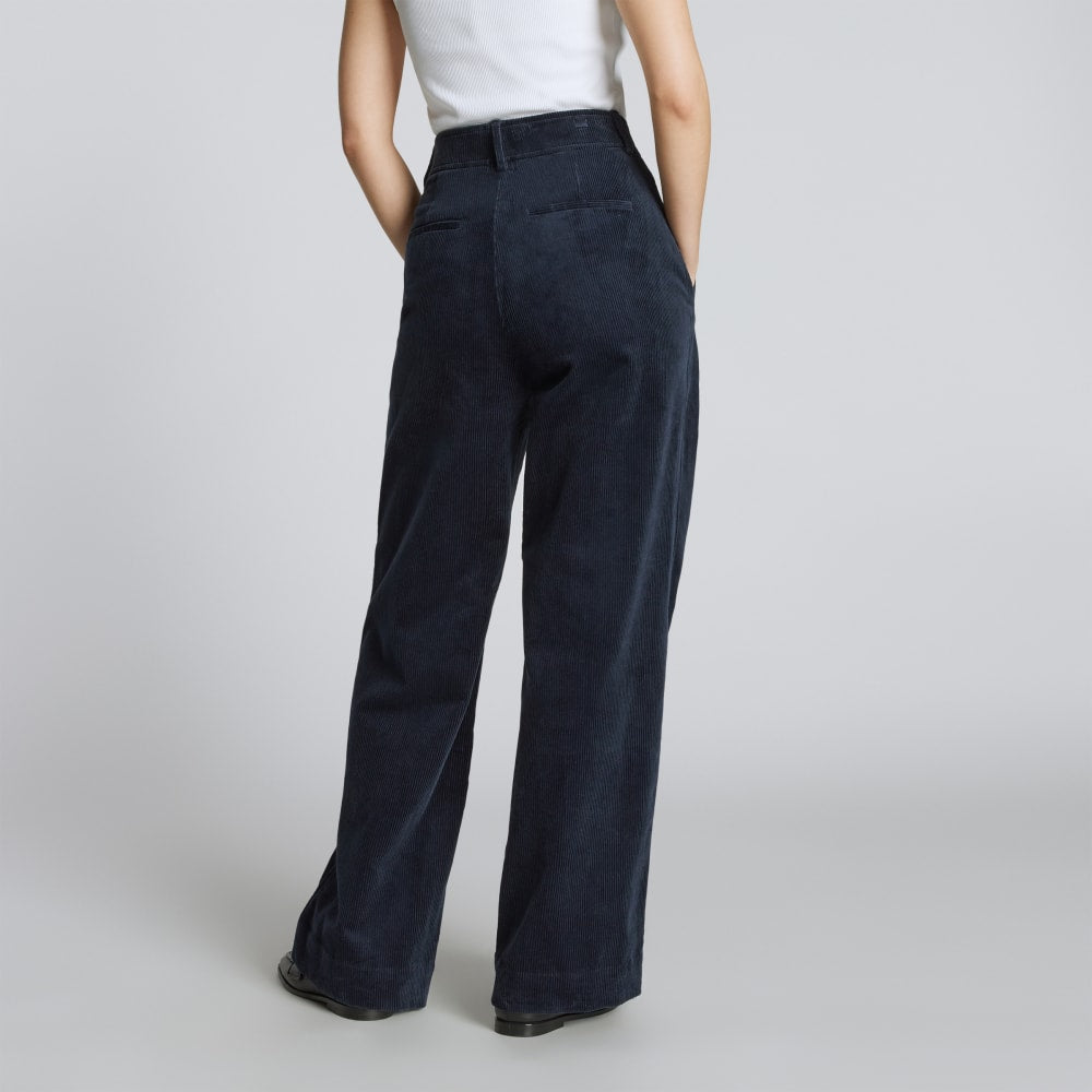 The Corduroy Way-High® Drape Pant  | Deep Navy