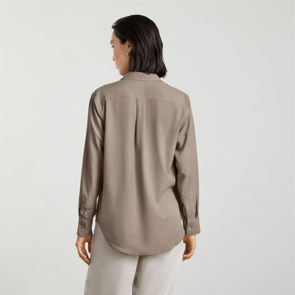 The Washable Silk Relaxed Shirt  | Burnt Sugar