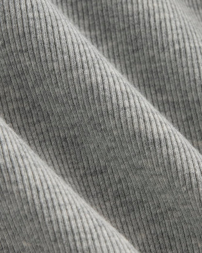 The Luxe Rib Crew | Heathered Grey