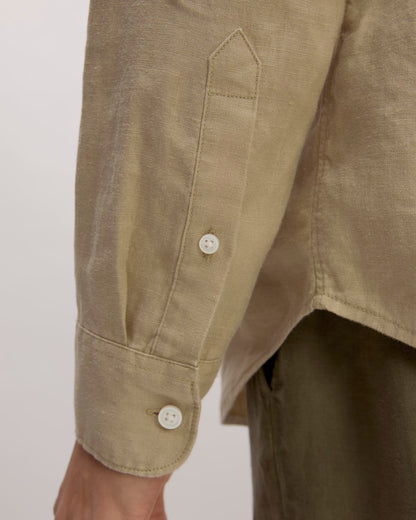 The Classic Shirt in Linen | Trench Coat Khaki