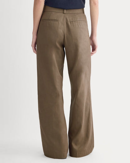 Wide-Leg Trouser in Buttersmooth | Deep Taupe | 30" Inseam