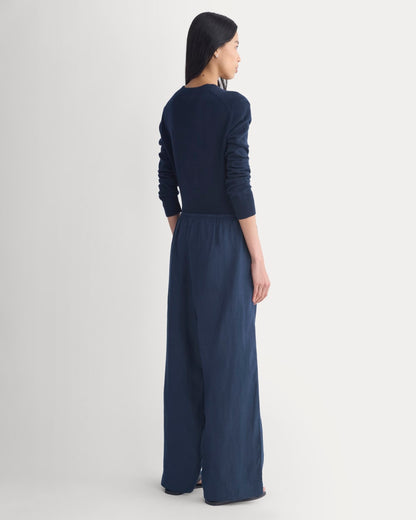 The Drawstring Pant in Linen | Navy